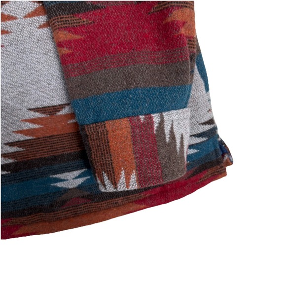 Idyllwind Southwestern Aztec Blanket Jacket Shacket Women's XL Rust Wool Blend - Picture 7 of 13